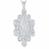 Sterling Silver Semi Mount Pendant Setting OV 6X4mm White Topaz - Syzjewelry